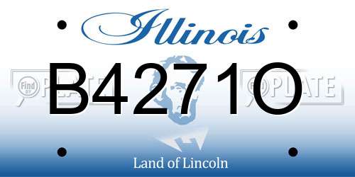 B4271O Illinois License Plate