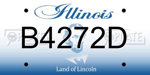 B4272D Illinois License Plate