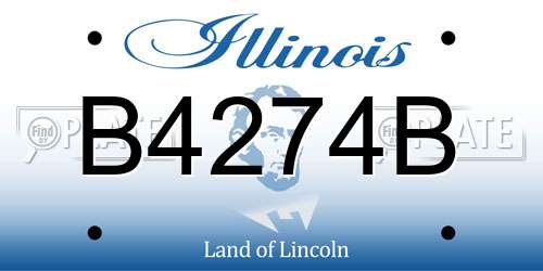B4274B Illinois License Plate