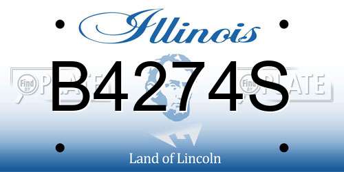 B4274S Illinois License Plate