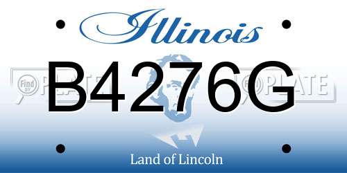 B4276G Illinois License Plate