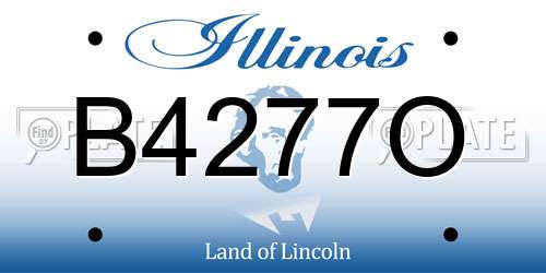 B4277O Illinois License Plate