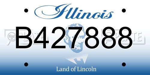 B427888 Illinois License Plate