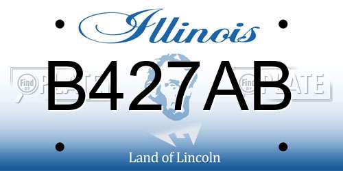 B427AB Illinois License Plate