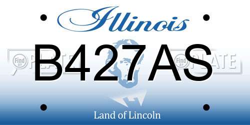 B427AS Illinois License Plate