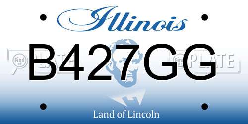 B427GG Illinois License Plate