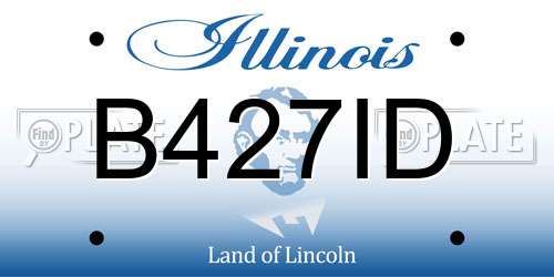 B427ID Illinois License Plate