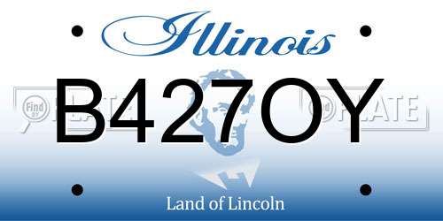 B427OY Illinois License Plate