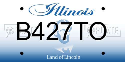 B427TO Illinois License Plate