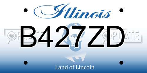 B427ZD Illinois License Plate