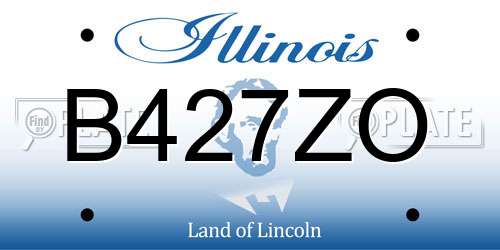 B427ZO Illinois License Plate