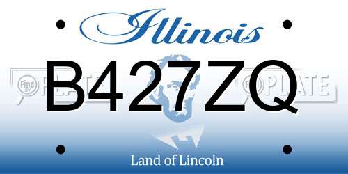 B427ZQ Illinois License Plate