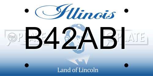 B42ABI Illinois License Plate
