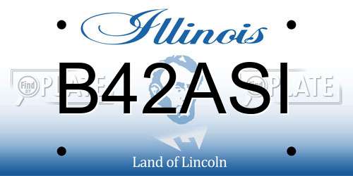 B42ASI Illinois License Plate