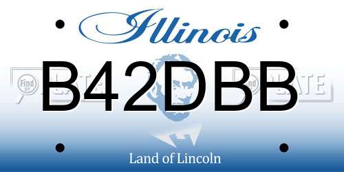 B42DBB Illinois License Plate