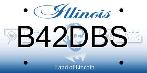 B42DBS Illinois License Plate