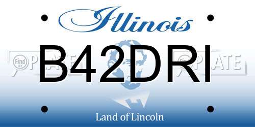 B42DRI Illinois License Plate