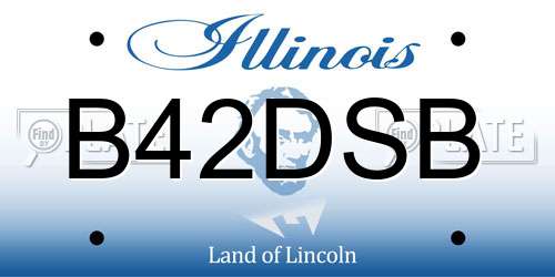 B42DSB Illinois License Plate
