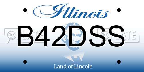 B42DSS Illinois License Plate