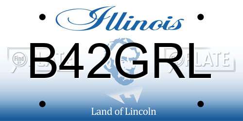 B42GRL Illinois License Plate