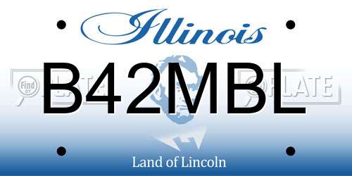 B42MBL Illinois License Plate