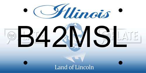 B42MSL Illinois License Plate