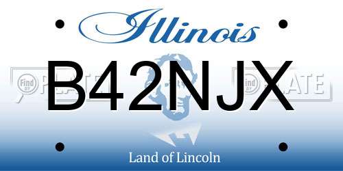 B42NJX Illinois License Plate