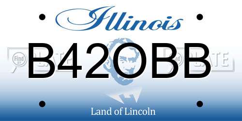 B42OBB Illinois License Plate