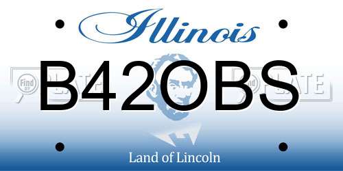 B42OBS Illinois License Plate