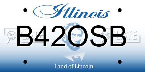 B42OSB Illinois License Plate