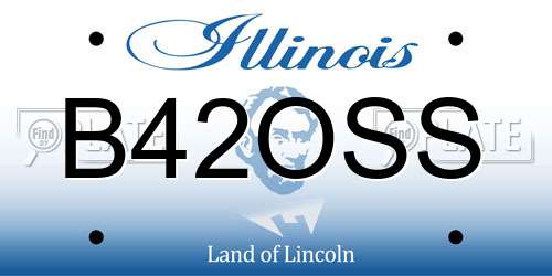 B42OSS Illinois License Plate