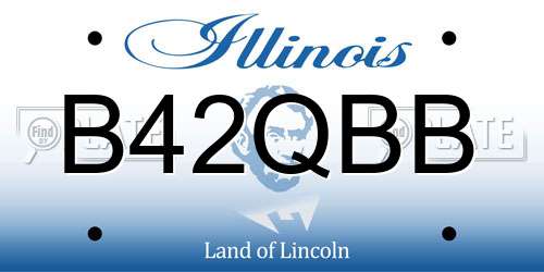 B42QBB Illinois License Plate