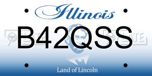 B42QSS Illinois License Plate