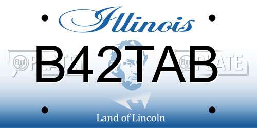 B42TAB Illinois License Plate