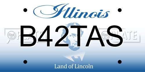 B42TAS Illinois License Plate