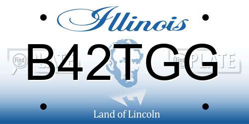 B42TGG Illinois License Plate