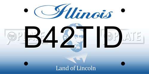 B42TID Illinois License Plate
