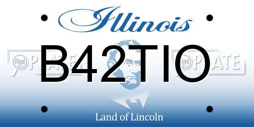 B42TIO Illinois License Plate