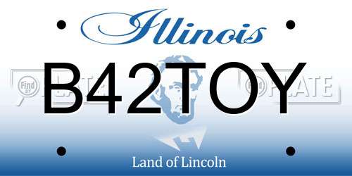 B42TOY Illinois License Plate