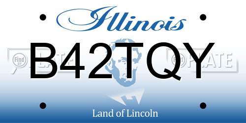 B42TQY Illinois License Plate