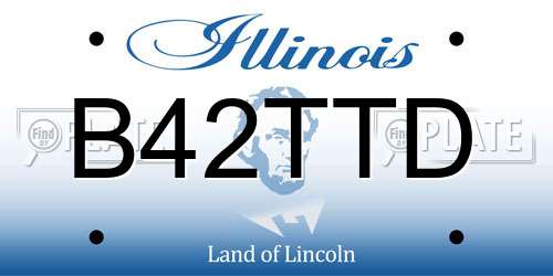 B42TTD Illinois License Plate