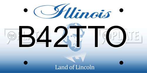B42TTO Illinois License Plate