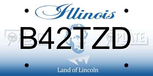 B42TZD Illinois License Plate