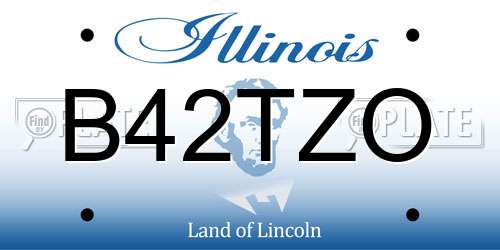 B42TZO Illinois License Plate