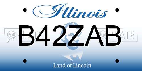 B42ZAB Illinois License Plate