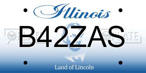 B42ZAS Illinois License Plate