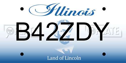 B42ZDY Illinois License Plate