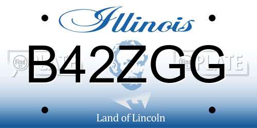 B42ZGG Illinois License Plate