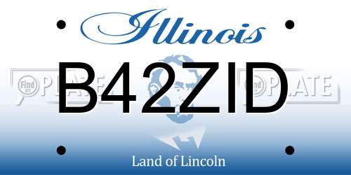 B42ZID Illinois License Plate