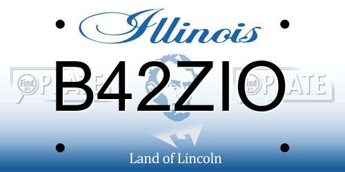 B42ZIO Illinois License Plate